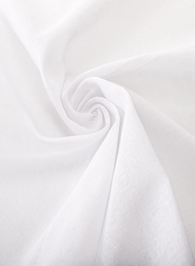 Nagpew 24 Pack White Bandana, Solid Color Cotton Bandanas for Tie Die, Extra Large Handkerchief Neck Scarf in Bulk for Men, Women, Pet, Head Wrap,Anniversary - Image 4